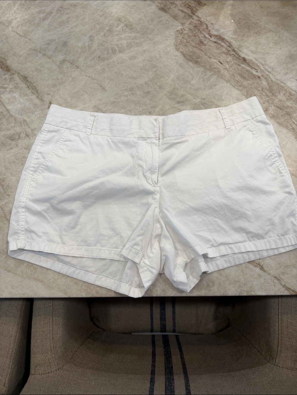 J. Crew White Cotton Chino Bermuda Shorts size 16